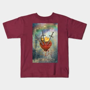 Three of Swords Tarot Kids T-Shirt